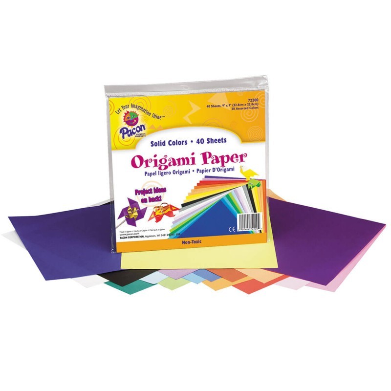 Creativity Street® Origami Paper, Assorted Colors, 9" x 9", 40 Sheets