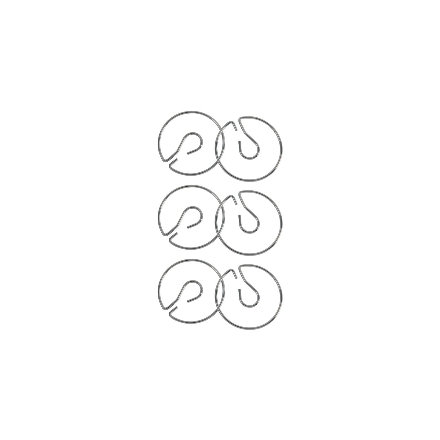 Pacon® Chart Stand Rings, Metal, 4", 2 Per Pack, 3 Packs