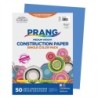 Prang® Construction Paper, Medium Weight, Bright Blue, 9" x 12", 50 Sheets