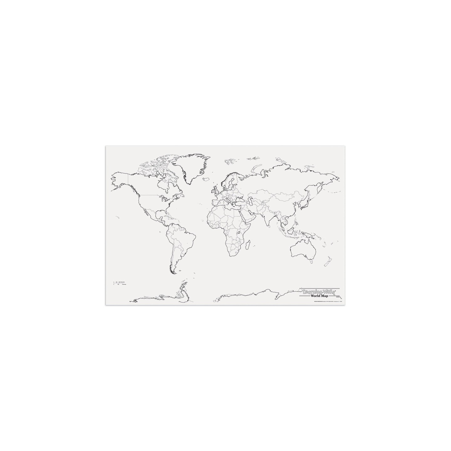 Pacon® Learning Walls, World Map, 48" x 72", 1 Piece