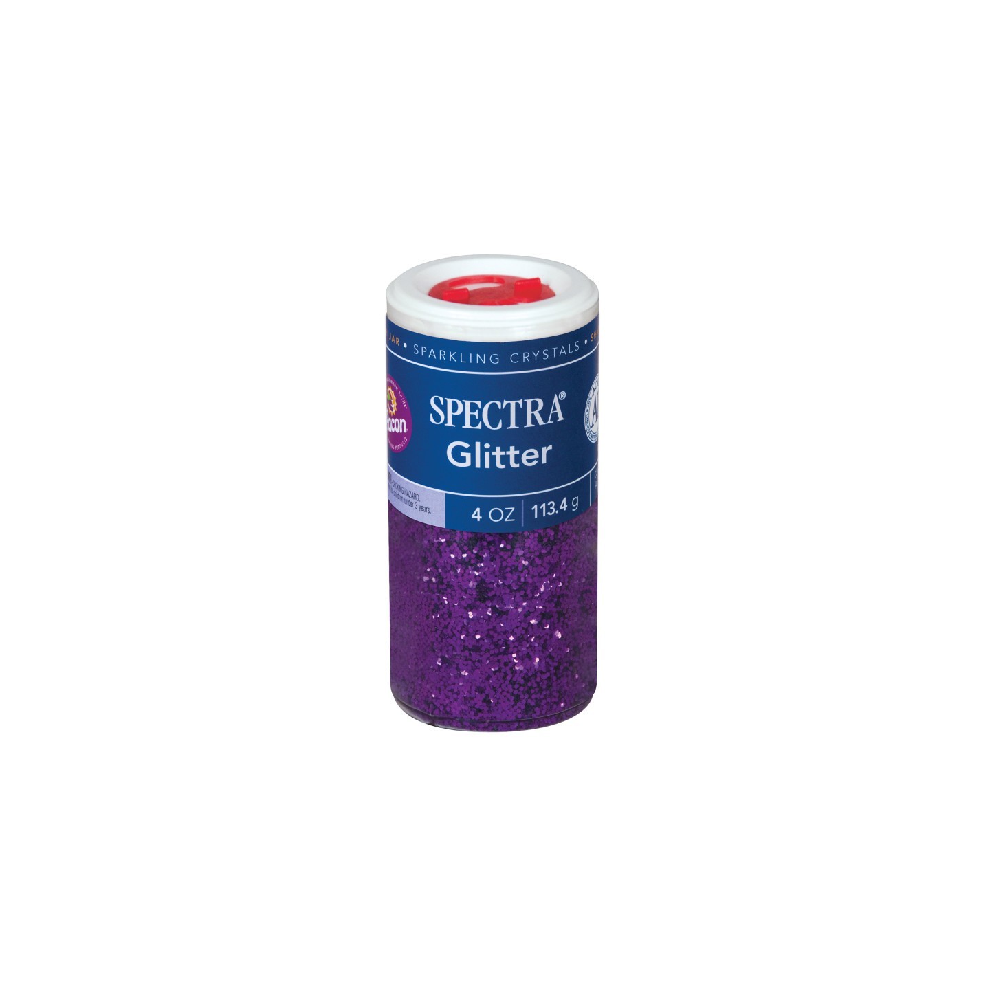 Spectra® Arts & Crafts Glitter, Purple, 4 oz, 1 Jar