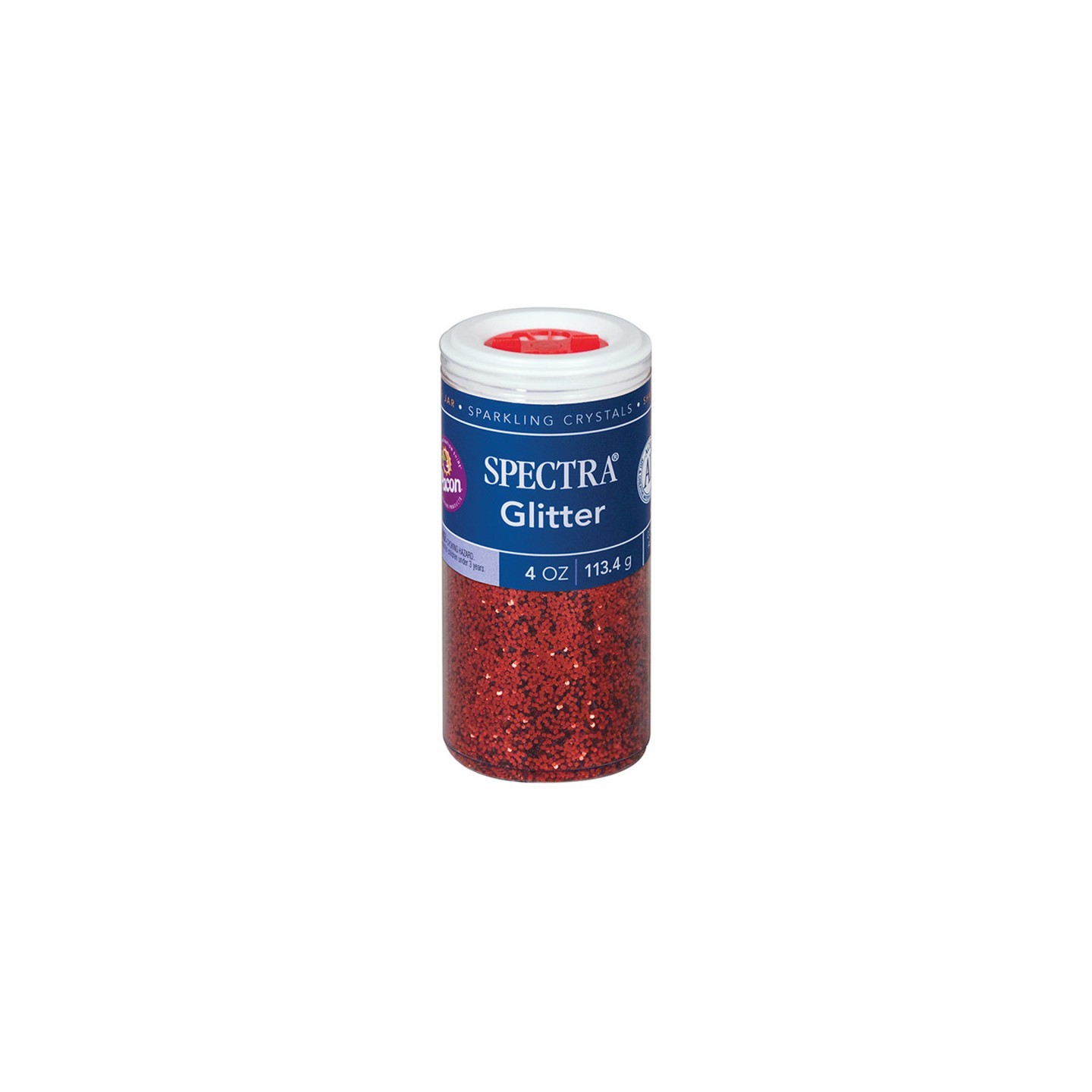 Spectra® Glitter, Red, 4 oz., 1 Jar