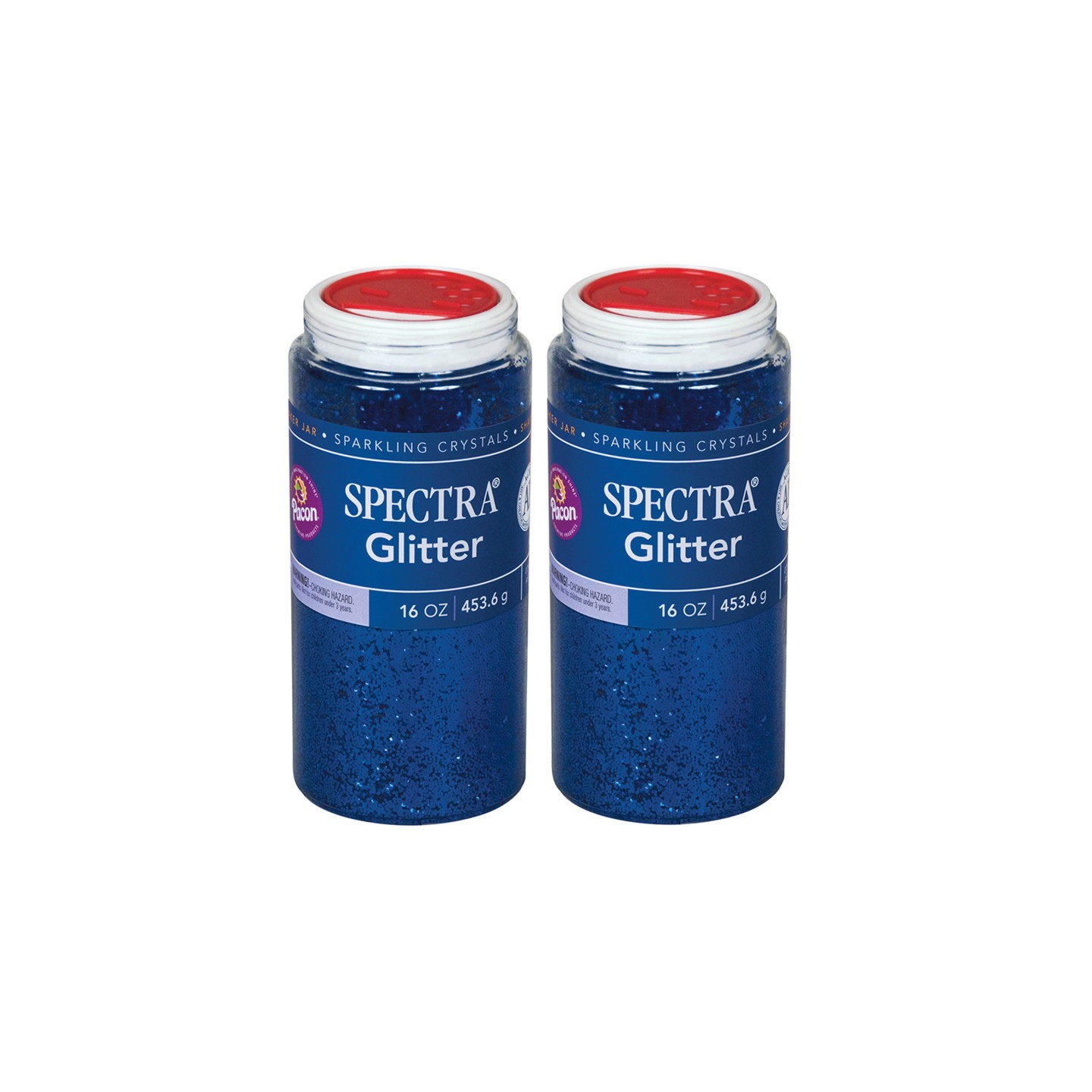 Spectra® Glitter, Blue, 1 lb. Per Jar, 2 Jars