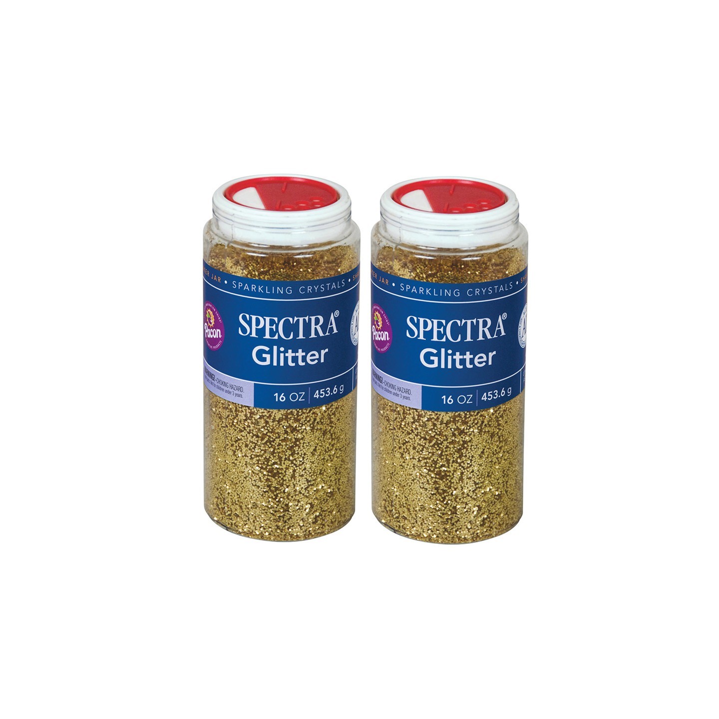 Spectra® Glitter, Gold, 1 lb. Per Jar, 2 Jars