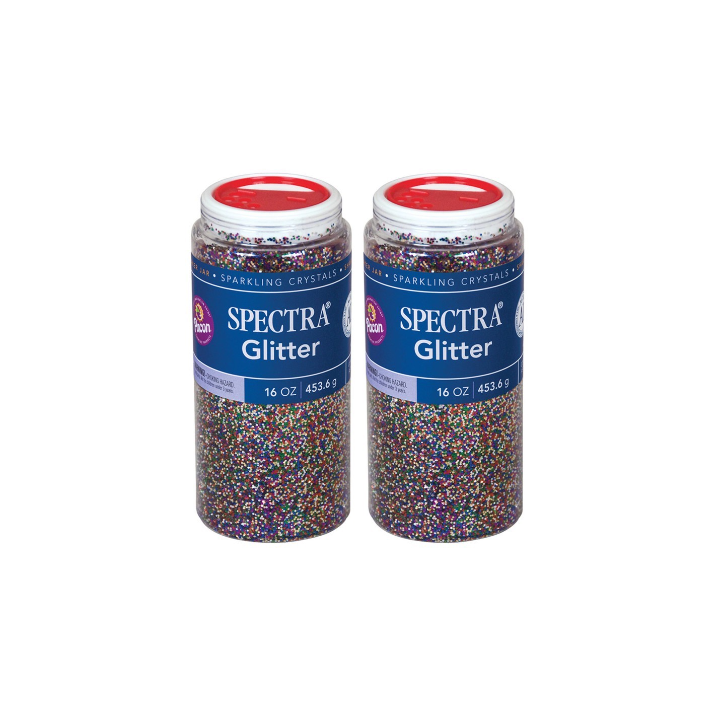 Spectra® Glitter, Multicolor, 1 lb. Per Jar, 2 Jars