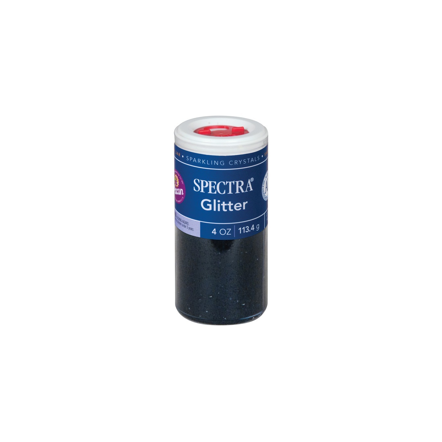 Spectra® Arts & Crafts Glitter, Black, 4 oz, 1 Jar