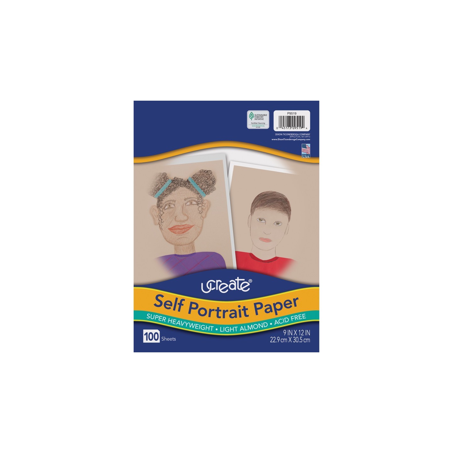 UCreate® Self Portrait Paper, Light Almond, 9" x 12", 100 Sheets