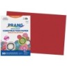 Prang® Construction Paper, Medium Weight, Holiday Red, 12" x 18", 50 Sheets