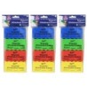 Pacon® Magnetic Chalk & Whiteboard Eraser, 4 Assorted Colors, 2.25" x 4.25", 4 Erasers Per Pack, 3 Packs
