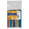Creativity Street® Hot Glue Sticks, 6 Assorted Glitter Colors, 4" x 0.31", 12 Pieces