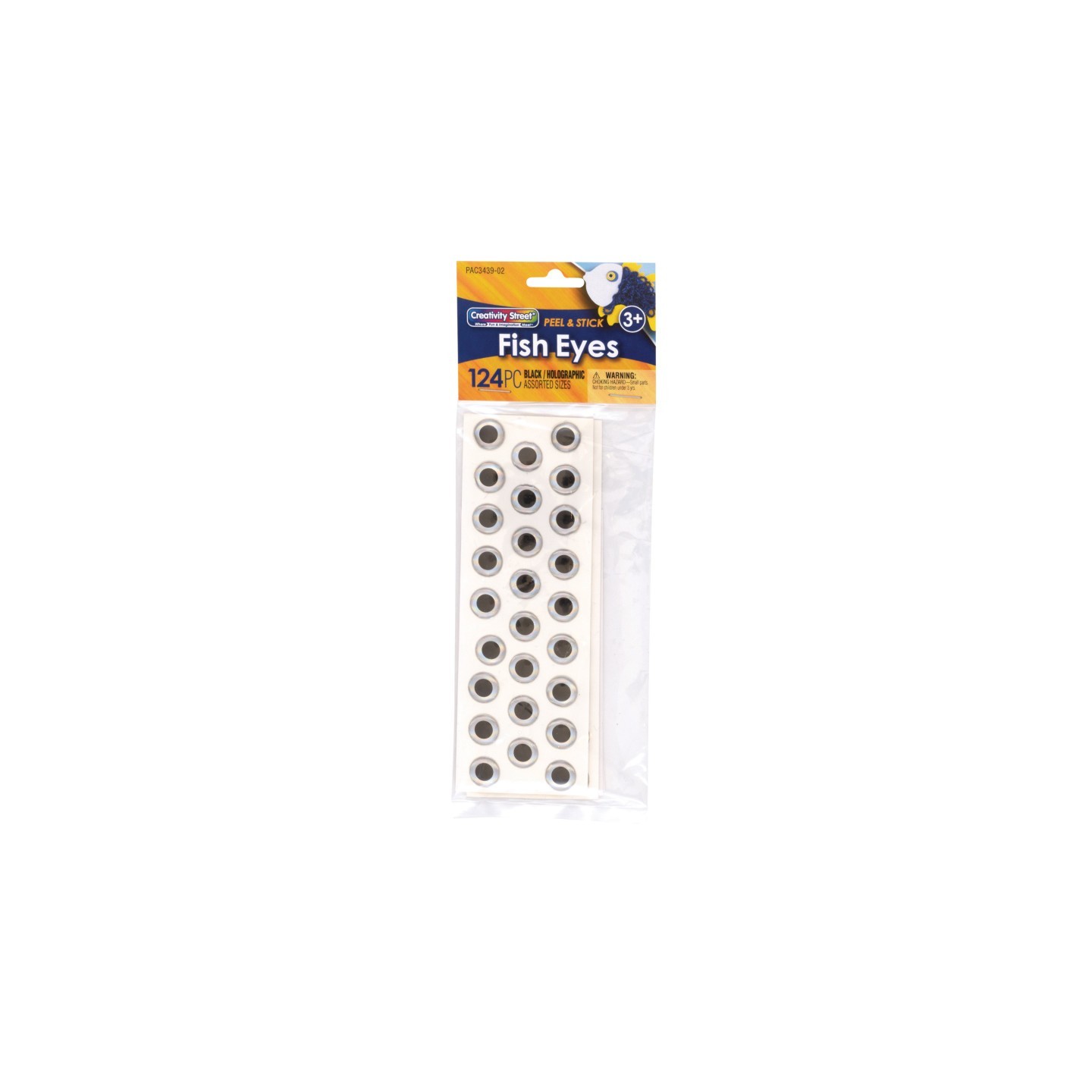 Creativity Street® Fish Eyes, Holographic, Assorted Sizes, 124 Pieces