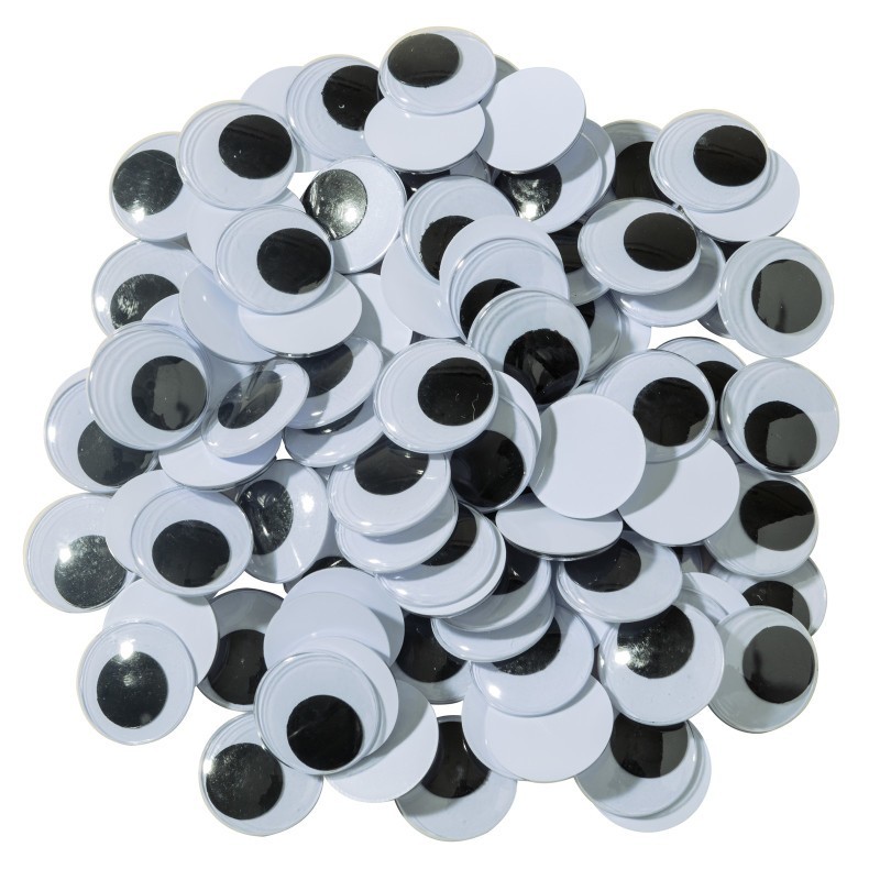 Creativity Street® Wiggle Eyes, Black, 20 mm, 100 Pieces