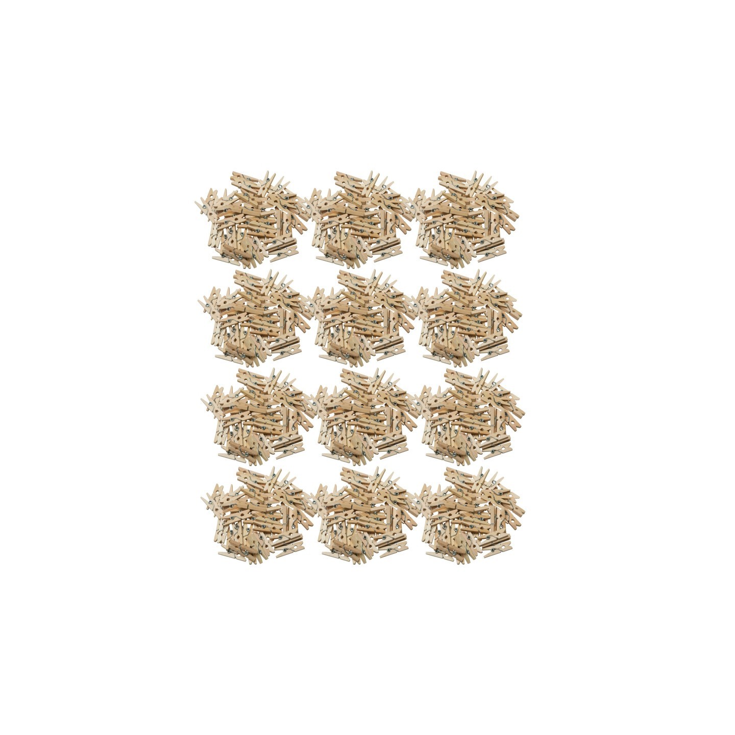 Creativity Street® Mini Spring Clothespins, Natural, 1", 50 Per Pack, 12 Packs