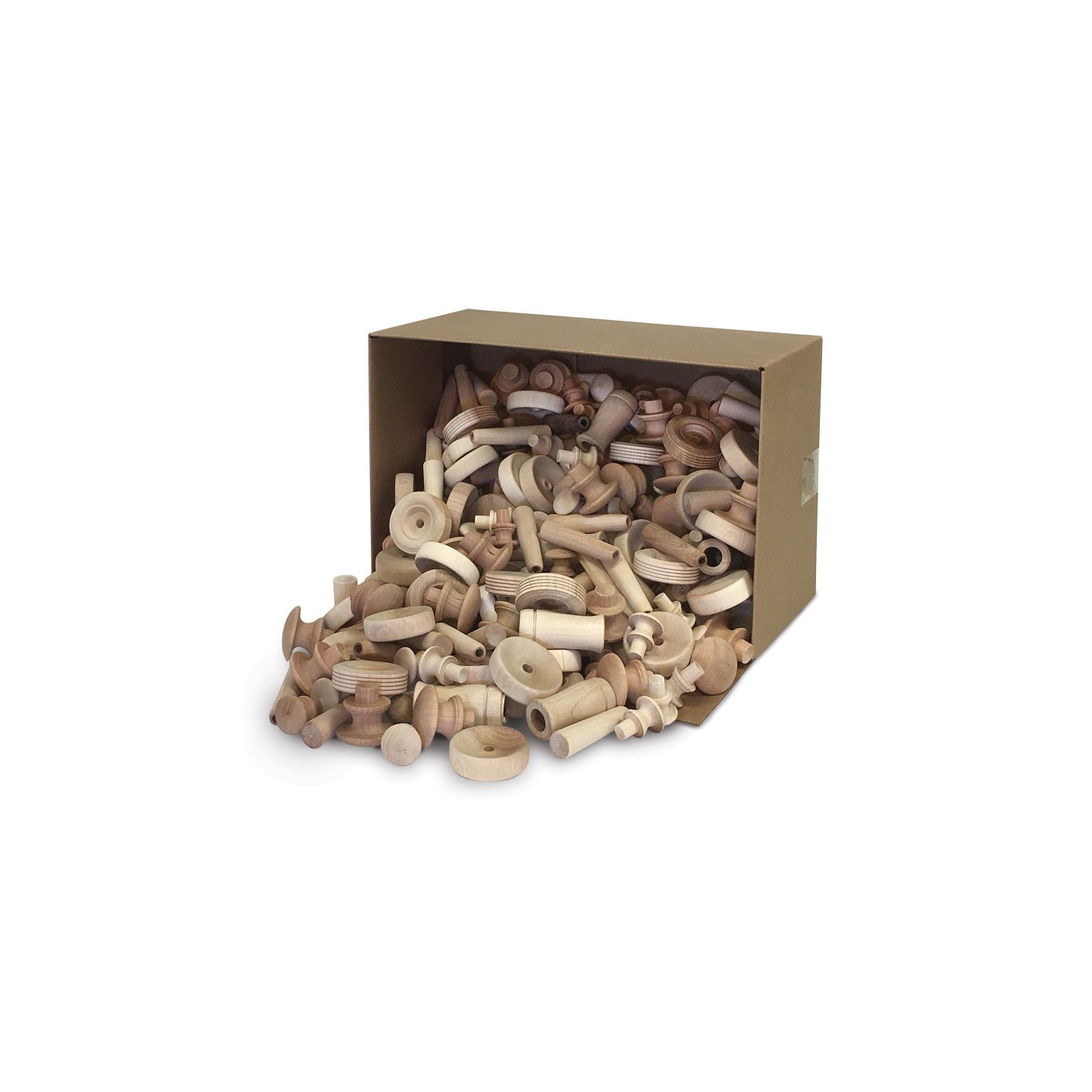 Creativity Street® Natural Wood Turnings, Assorted Shapes & Sizes, 18 lb.