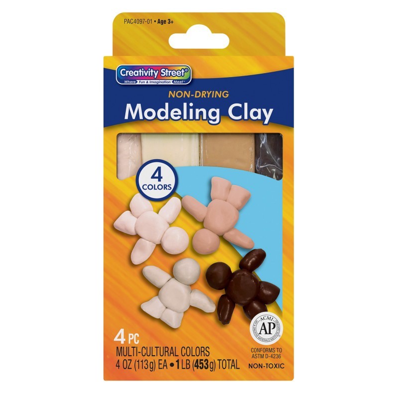 Creativity Street® Modeling Clay, 4 Multi-Cultural Assortment, 1 lb/4 Sticks