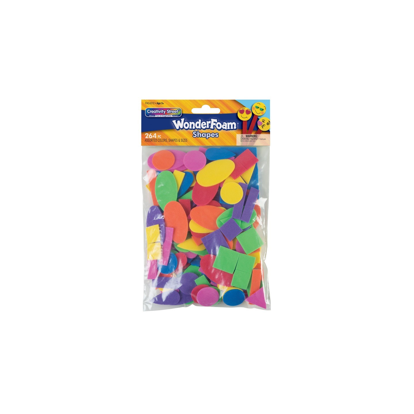 Creativity Street® Shapes Assortment, Assorted Colors & Sizes, 264 Pieces