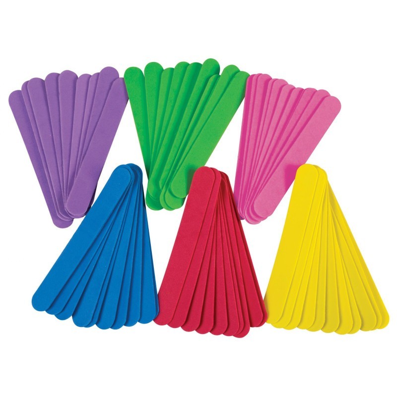Creativity Street® WonderFoam® Jumbo Craft Sticks, Assorted Colors, 6" x 3/4", 100 Count