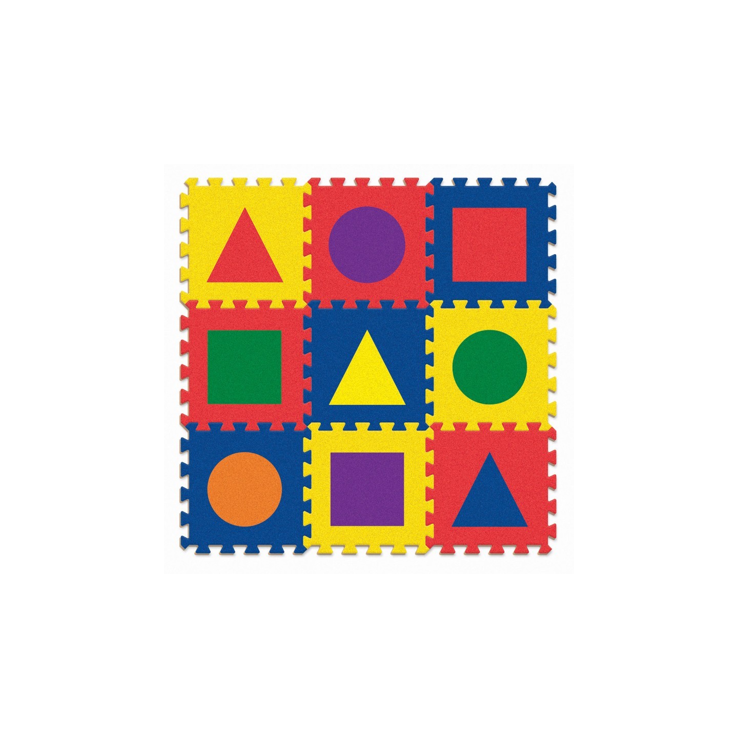 WonderFoam® Carpet Tiles, Shapes, 12" x 12", 9 Count