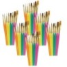 Creativity Street® Acrylic Paint Brush Assortment, Assorted Colors & Sizes, 8 Per Pack, 6 Packs