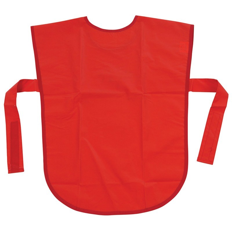 Creativity Street® Vinyl Primary Art Smock, Ages 3+, Red, 22" x 16", 1 Piece