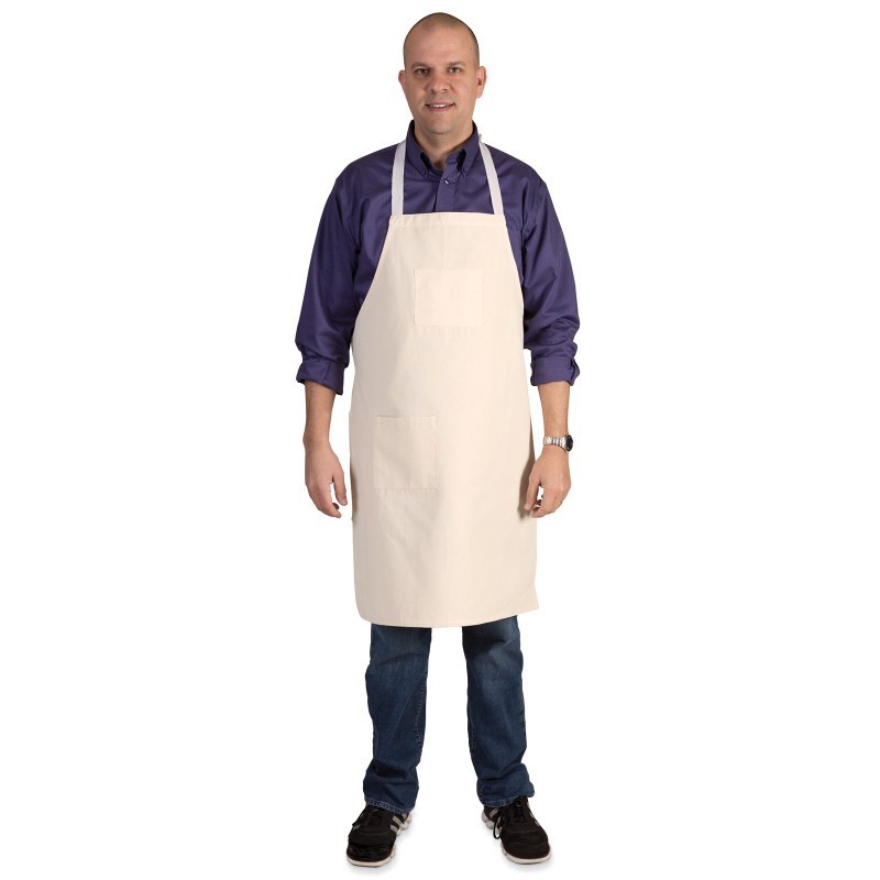 Creativity Street® Full Length Adult Cotton Apron, Tan, 34" x 24", 1 Piece