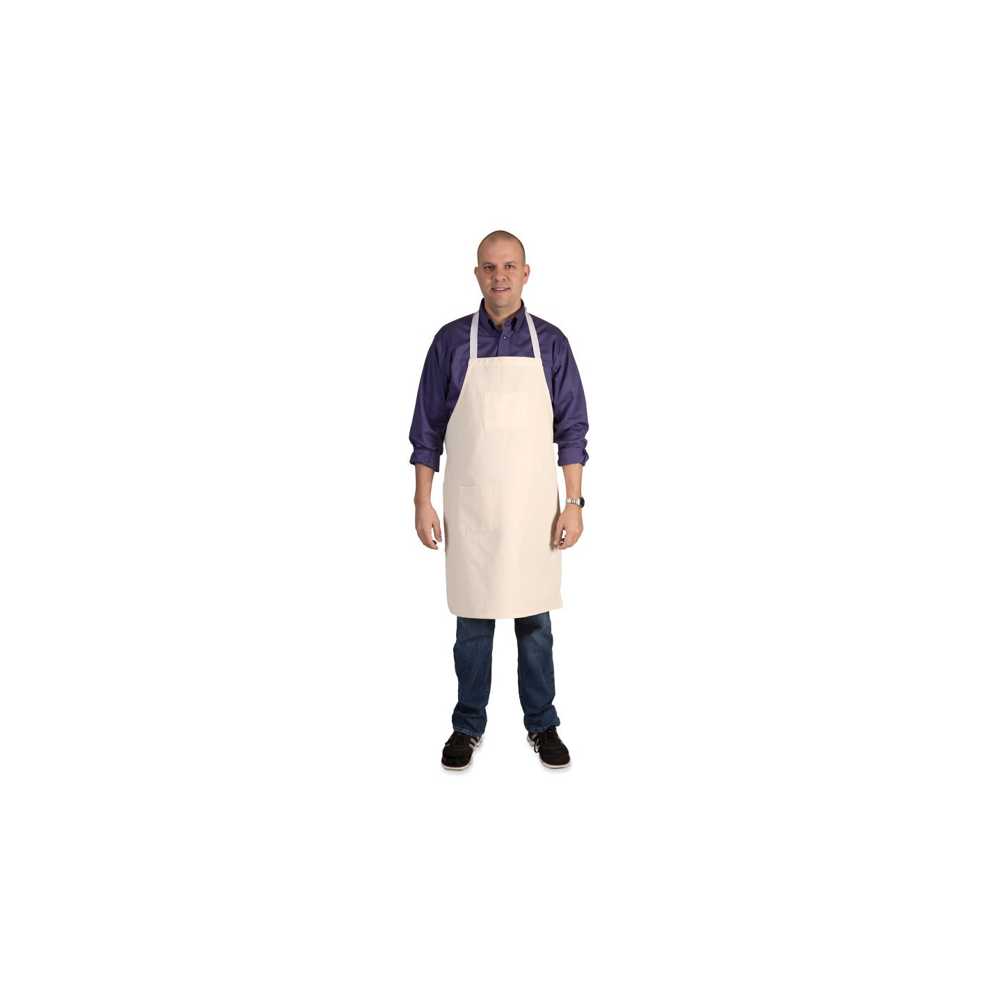 Creativity Street® Full Length Adult Cotton Apron, Tan, 34" x 24", 1 Piece