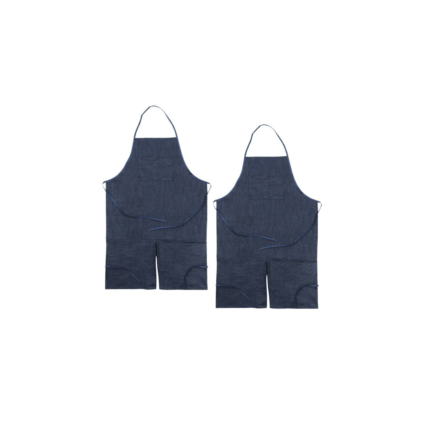 Creativity Street® Adult Apron, Dark Blue Denim, 41" x 27-1/2", Pack of 2