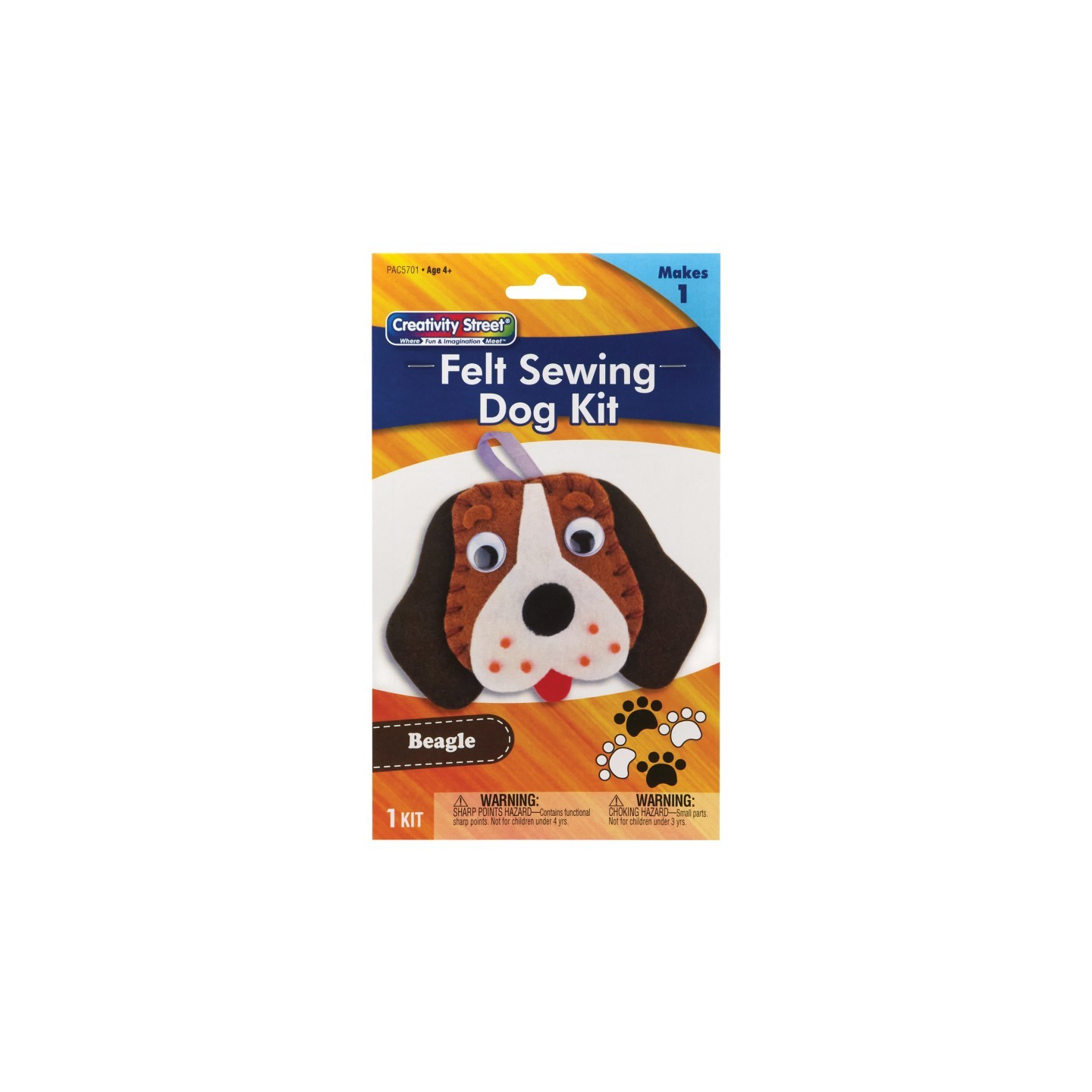 Creativity Street® Felt Sewing Dog Kit, Beagle, 5" x 5.5" x 1", 1 Kit