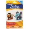 Creativity Street® Pom Pon Animal Kit, Lion & Elephant, Assorted Sizes, 1 Kit Makes 2 Animals