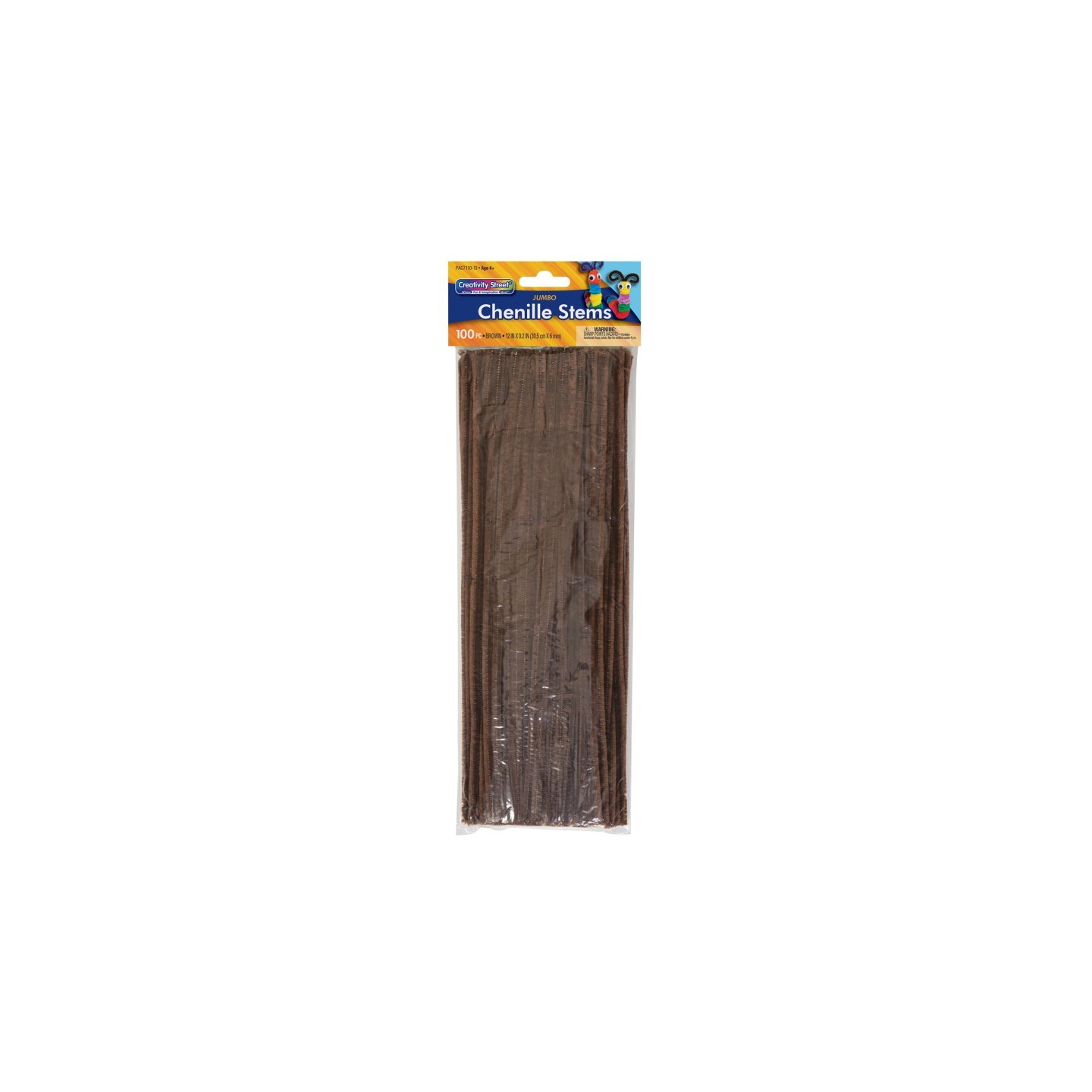 Creativity Street® Jumbo Stems, Brown, 12" x 6 mm, 100 Pieces