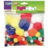 Creativity Street® Pom Pons, Bright Hues, Assorted Sizes, 100 Pieces