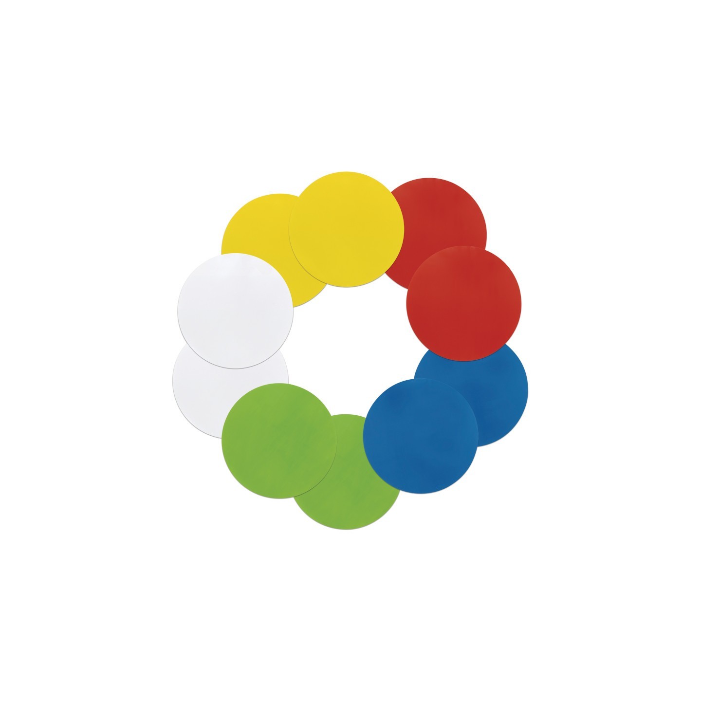 Pacon® Self-Stick Dry Erase Circles, 5 Assorted Colors, 10" Dia., 10 Count