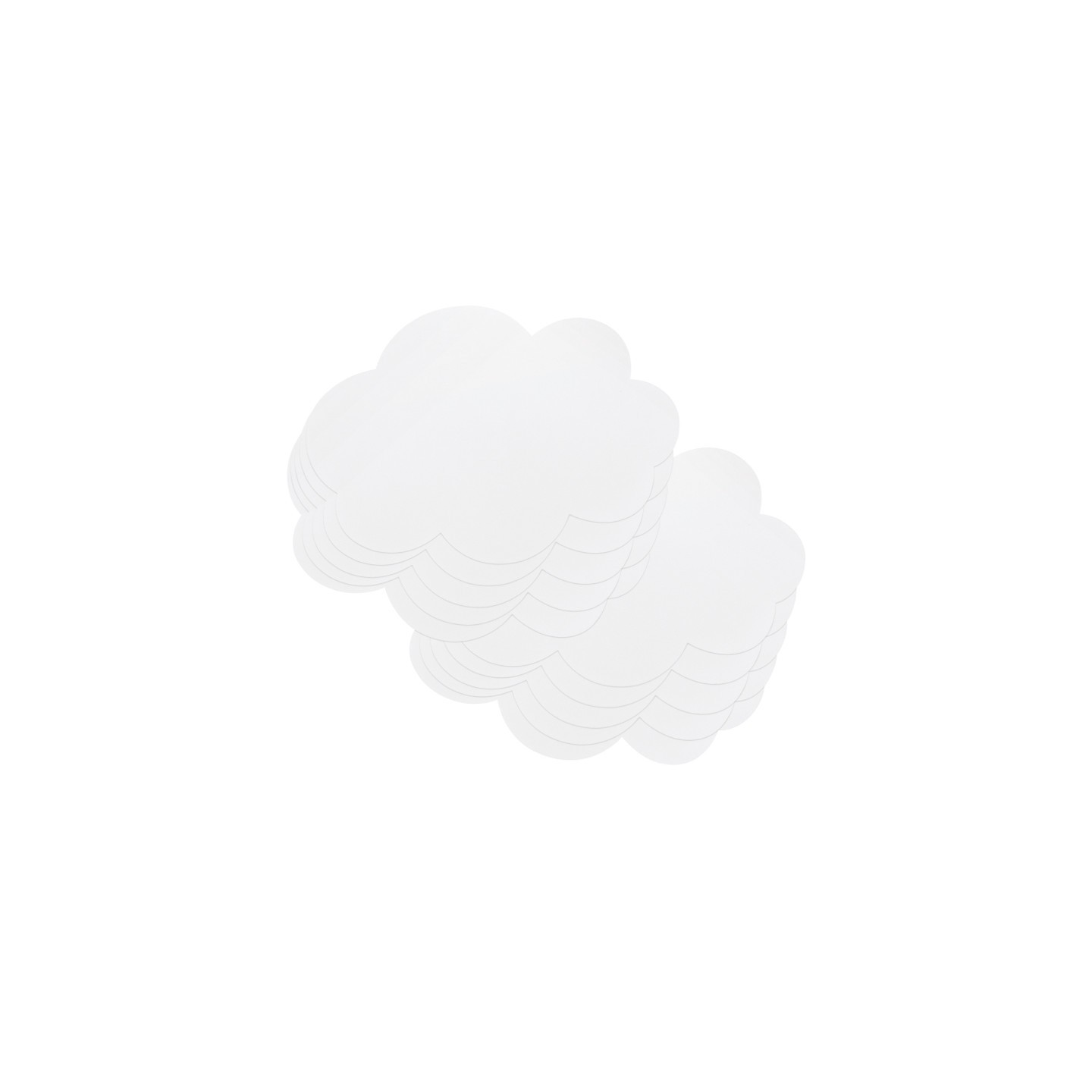 Pacon® Self-Stick Dry Erase Clouds, White, 7" x 10", 10 Count