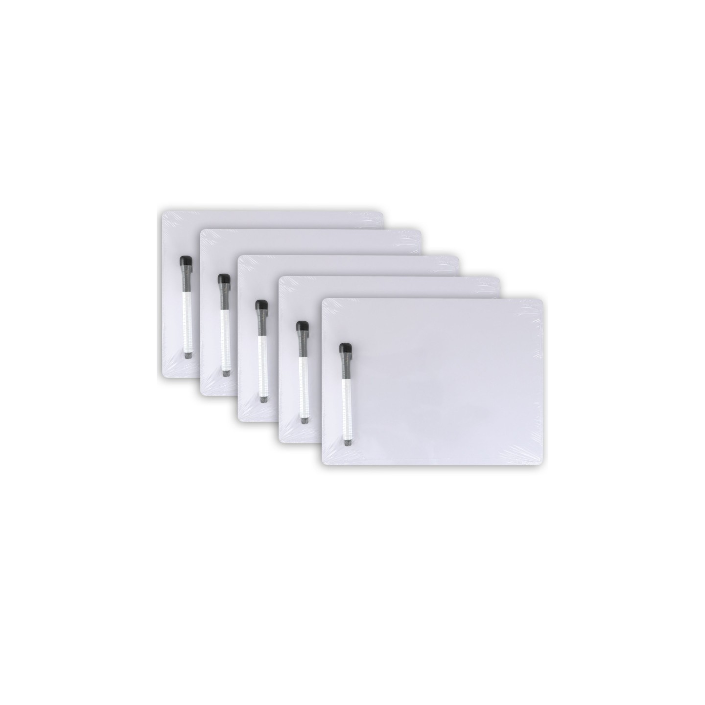 Pacon® Dry Erase Whiteboard, 1-Sided, Plain, with Marker/Eraser, 9" x 12", 5 Sets