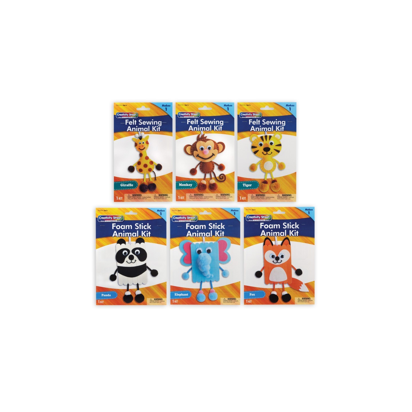 Creativity Street® Animal Craft Kits, Felt & Foam, 6 Kits