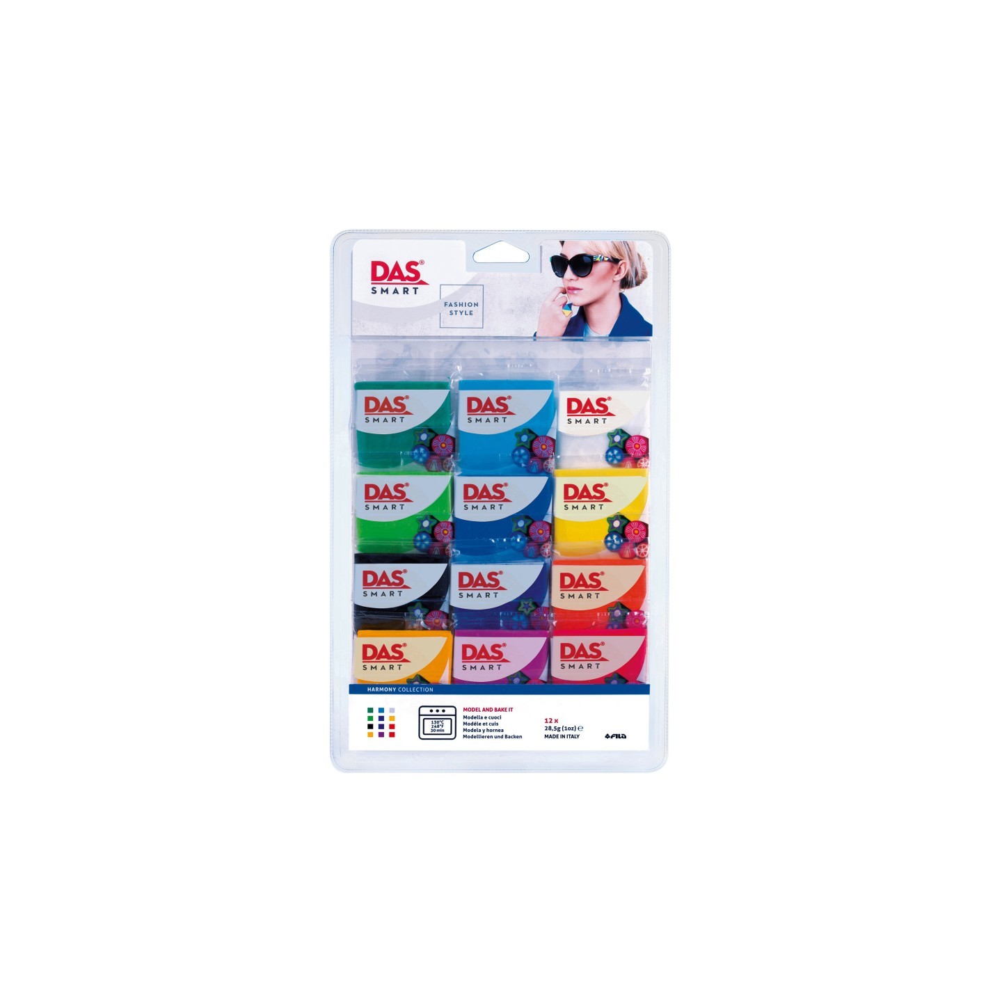 DAS® Smart Clay Set, Harmonic Set, Set of 12 (1 oz.) Packs