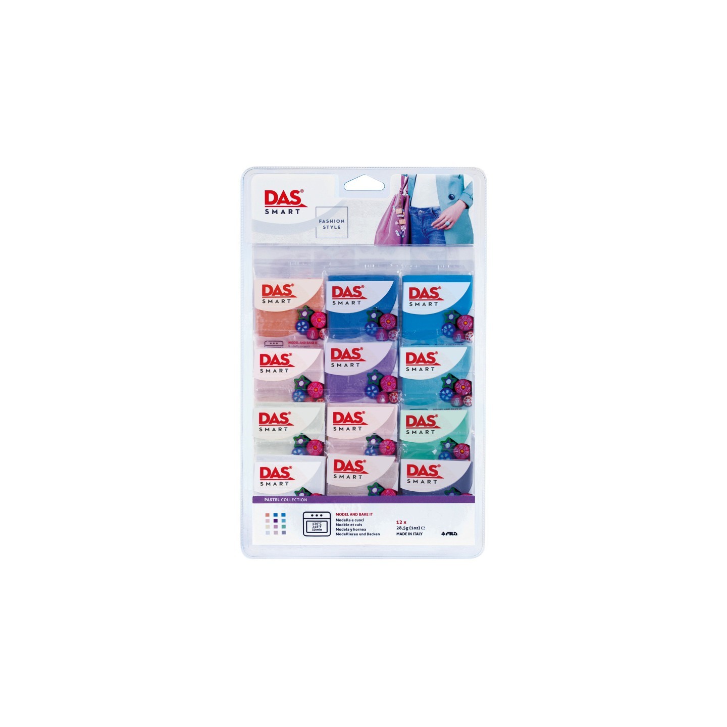 DAS® Smart Clay Set, Pastel Set, Set of 12 (1 oz.) Packs
