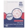 Pacon® Filler Paper, White, 3-Hole Punched, Red Margin, 3/8" Ruled, 8" x 10.5", 200 Sheets