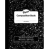 Pacon® Composition Book, Black Marble, 3/8" Ruled w/Margin, 9-3/4" x 7-1/2", 60 Sheets