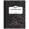 Pacon® Composition Book, Black Marble, Unruled 9-3/4" x 7-1/2", 100 Sheets