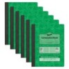 Pacon® Dual Ruled Composition Book, Green, 1/4 in grid and 3/8 in (wide) 9-3/4" x 7-1/2", 100 Sheets, Pack of 6