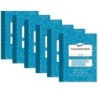 Pacon® Pastel Composition Book, Blue Marble Cover, Light Blue Sheets, 3/8" Ruled, 9-3/4" x 7-1/2", 100 Sheets, Pack of 6
