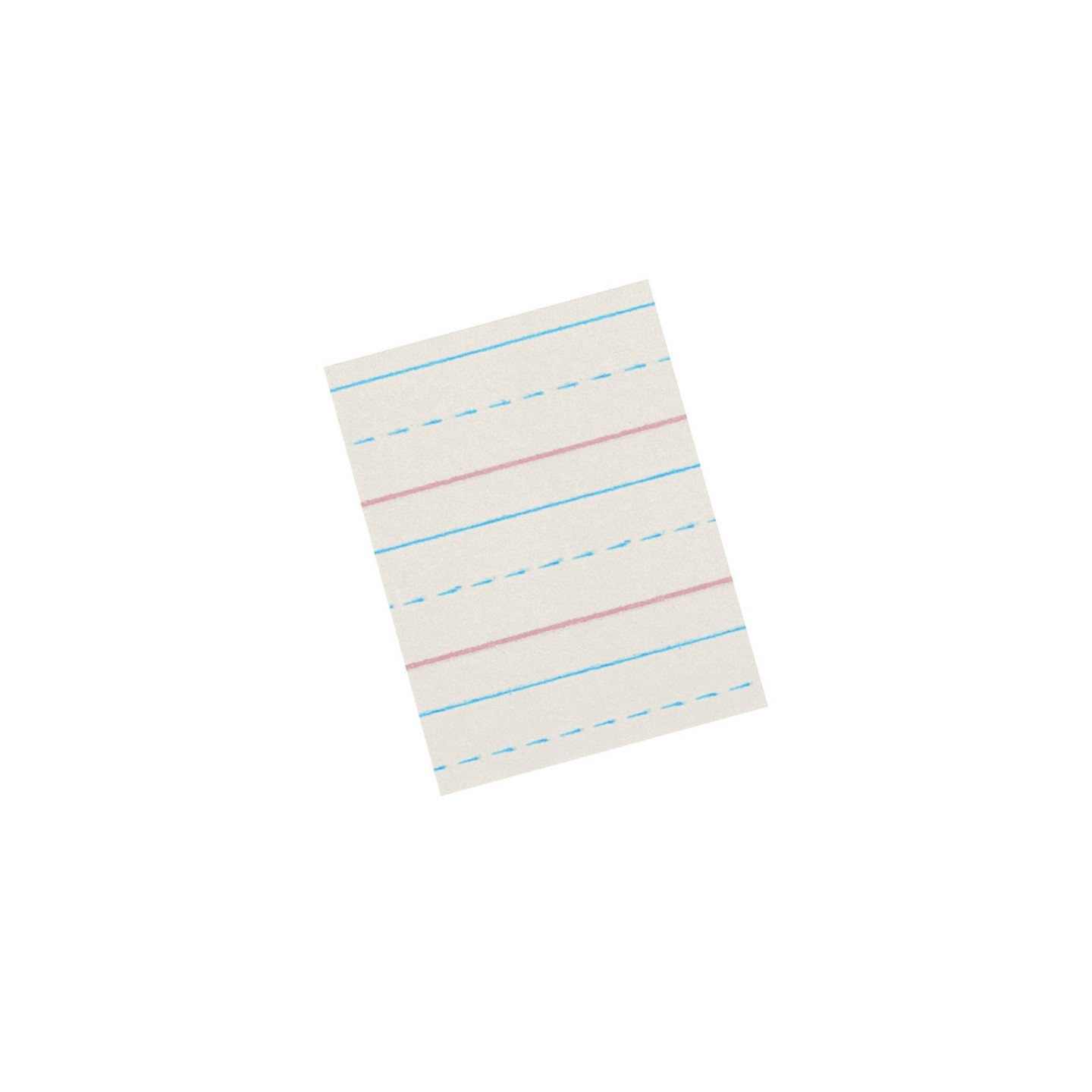 Zaner-Bloser® Newsprint Handwriting Paper, Dotted Midline, Grade 2, 1/2" x 1/4" x 1/4" Ruled Short, 8" x 10-1/2", 500 Sheets