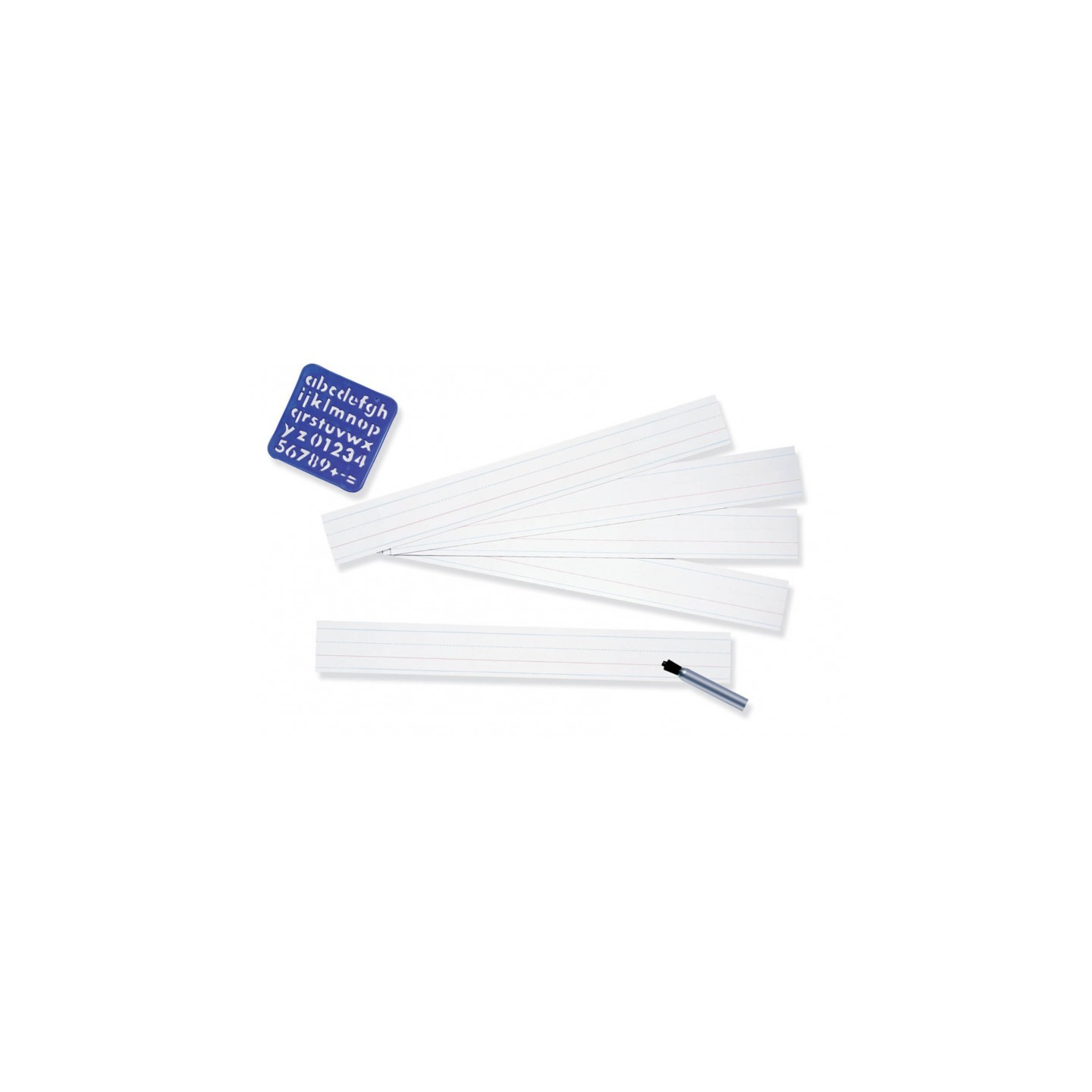 Pacon® Zaner-Bloser™ Sentence Strips, White, 1-1/2 in x 3/4 in x 3/4 in ruled 3" x 24", 100 Strips