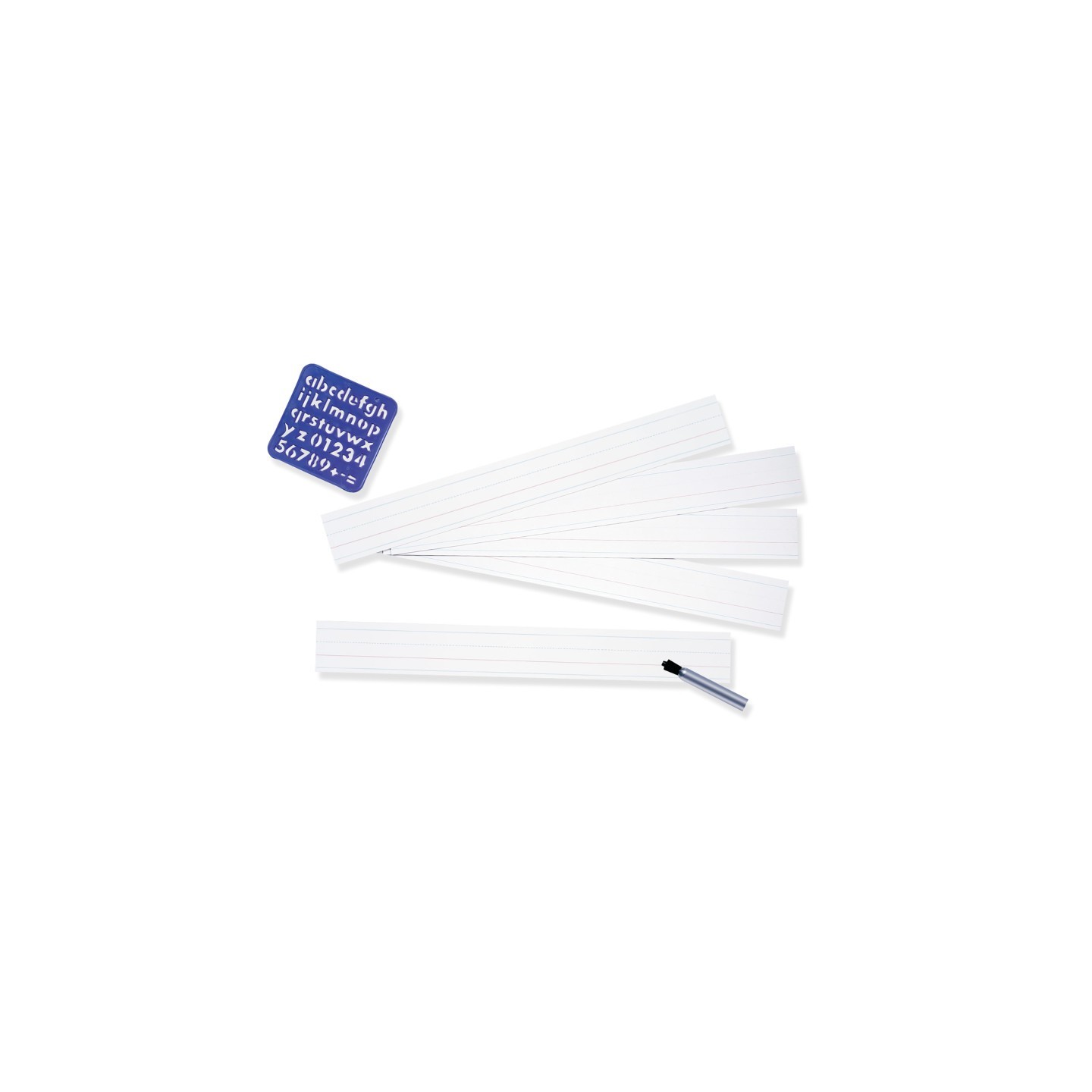 Pacon® Zaner-Bloser™ Sentence Strips, White, 1-1/2 in x 3/4 in x 3/4 in ruled 3" x 24", 100 Strips Per Pack, 3 Packs