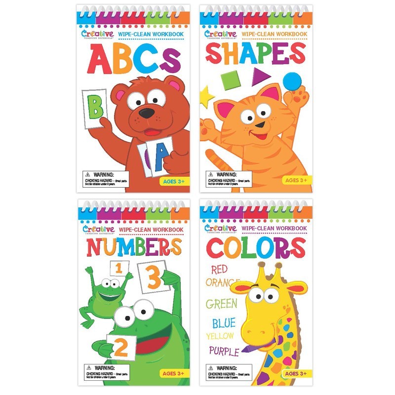 Creative Teaching Materials Wipe Clean Book Bundle, Set of 4