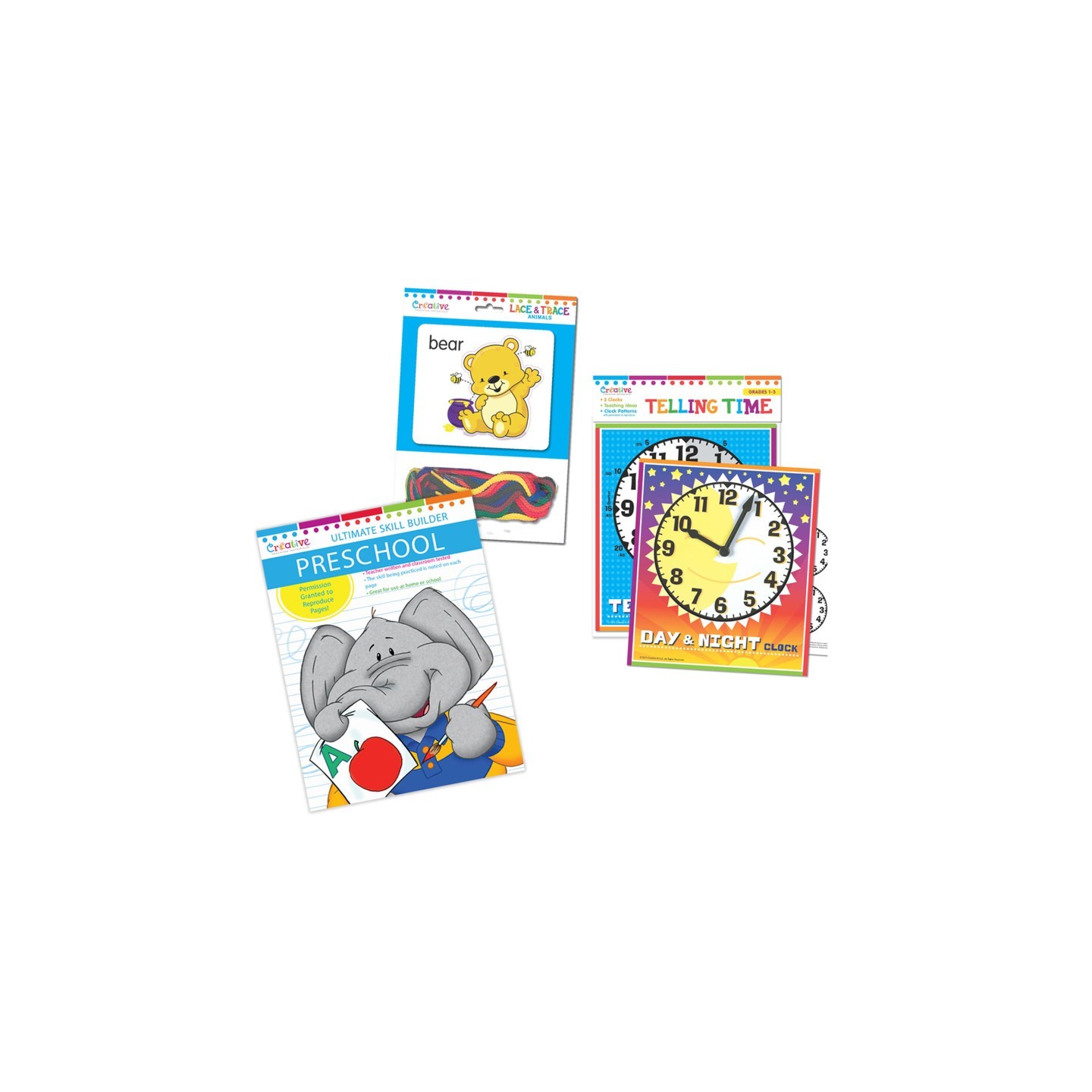 Creative Teaching Materials Preschool Learning Bundle, Set of 3