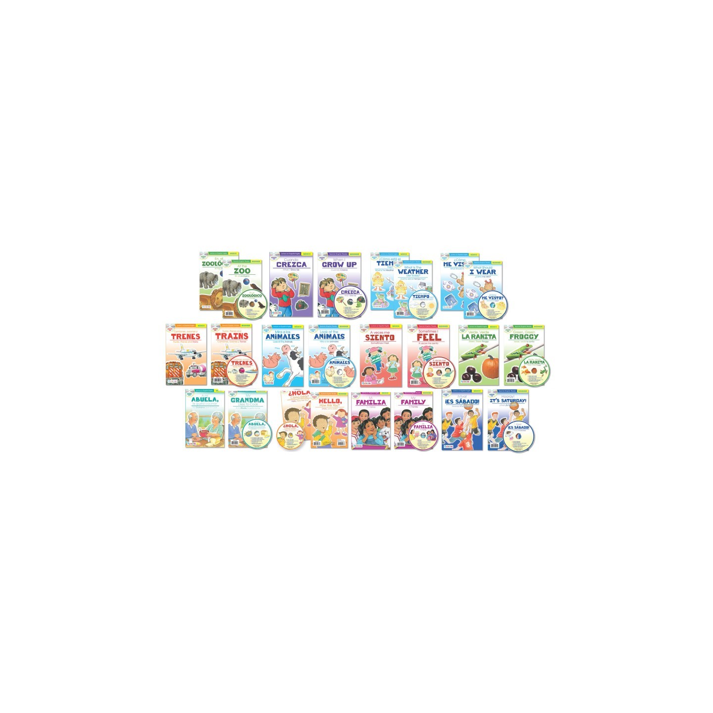 Creative Teaching Materials Spanish-English Readers with Audio CD Bundle, Set of 12