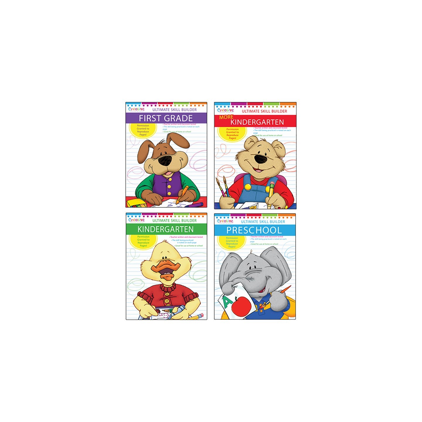 Creative Teaching Materials Ultimate Skill Builder Workbook Bundle, Set of 4