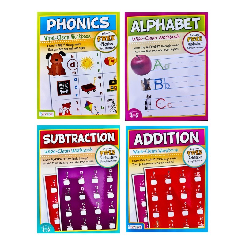 Twin Sisters Productions Wipe-Clean Workbook Set 2, 4 Books